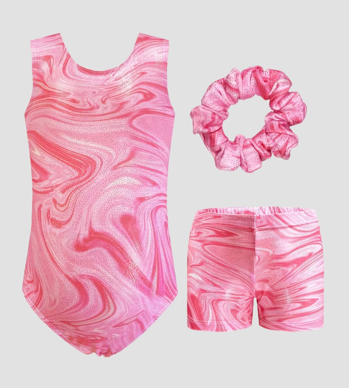 Pink Velvet Swirl Leotard ZWAS6418