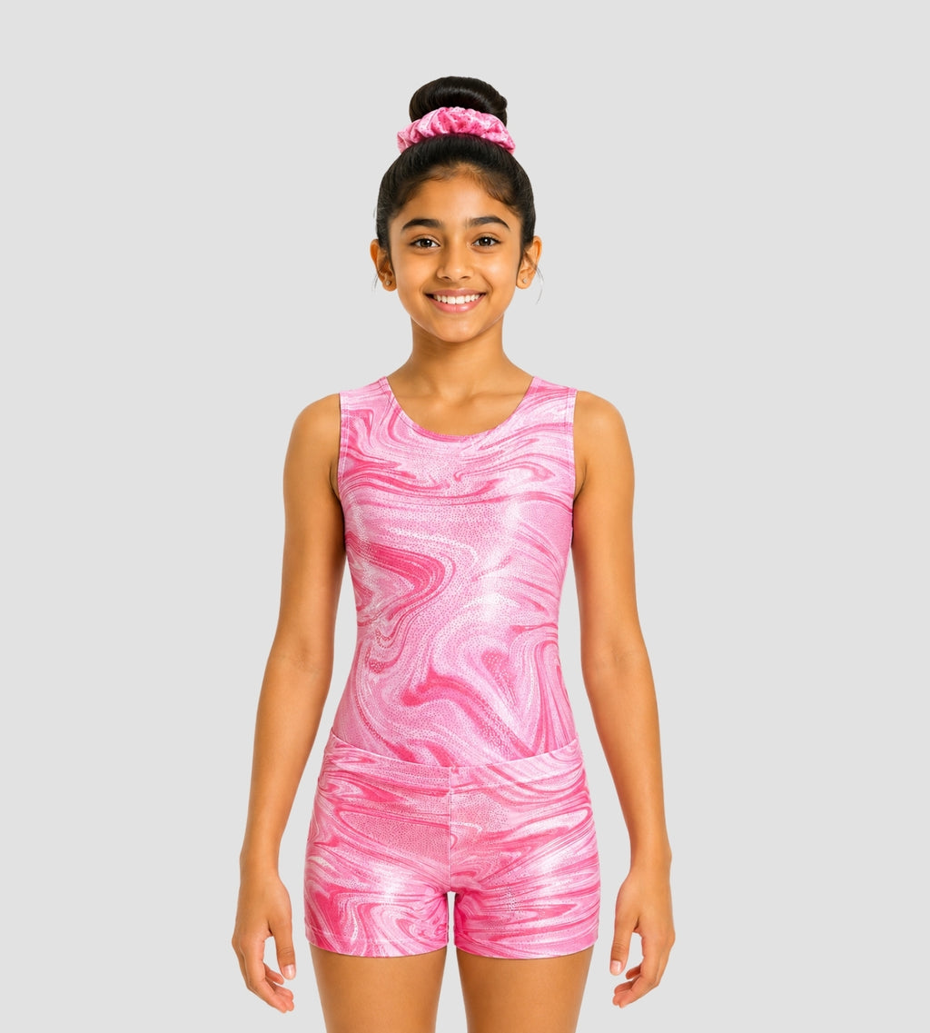 Pink Velvet Swirl Leotard ZWAS6418