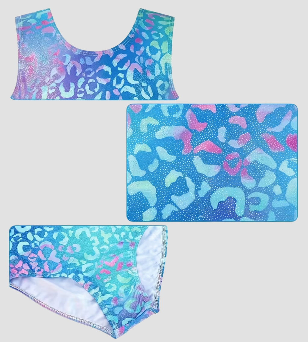 Aqua Leopard Leotard ZWAS6721