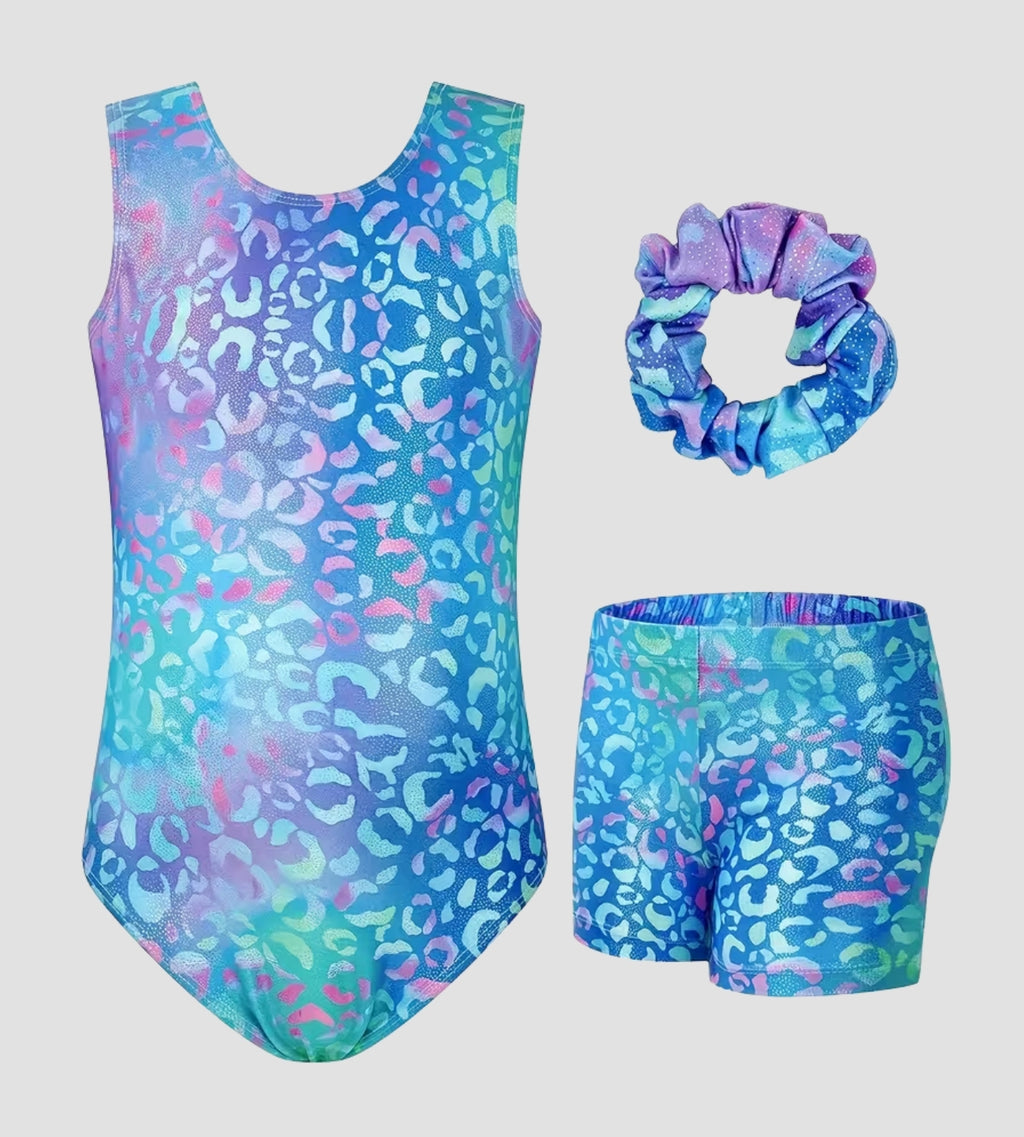 Aqua Leopard Leotard ZWAS6721