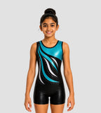 Teal Wave Unitard  ZWC8206