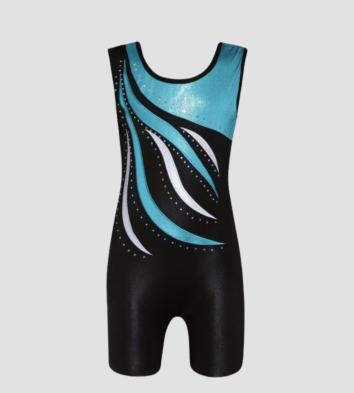 Teal Wave Unitard  ZWC8206